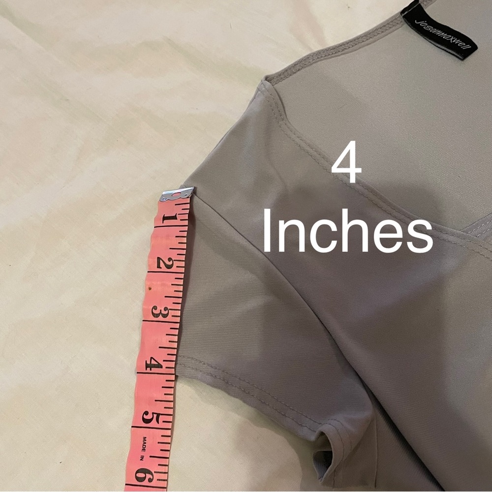 Jason Maxwell grey wrap short sleeve top - Picture 6 of 9